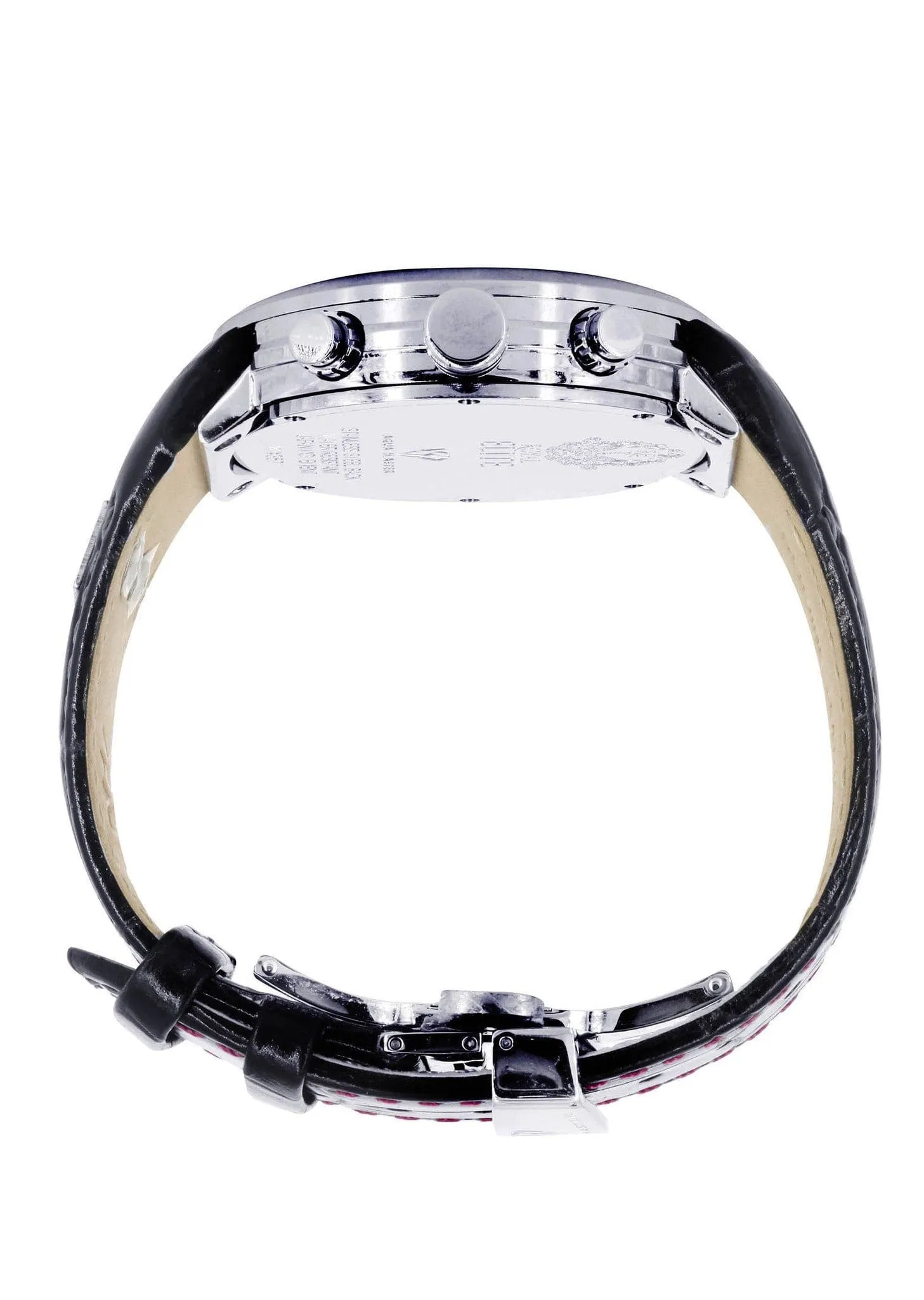 Mens White Gold Tone Watch