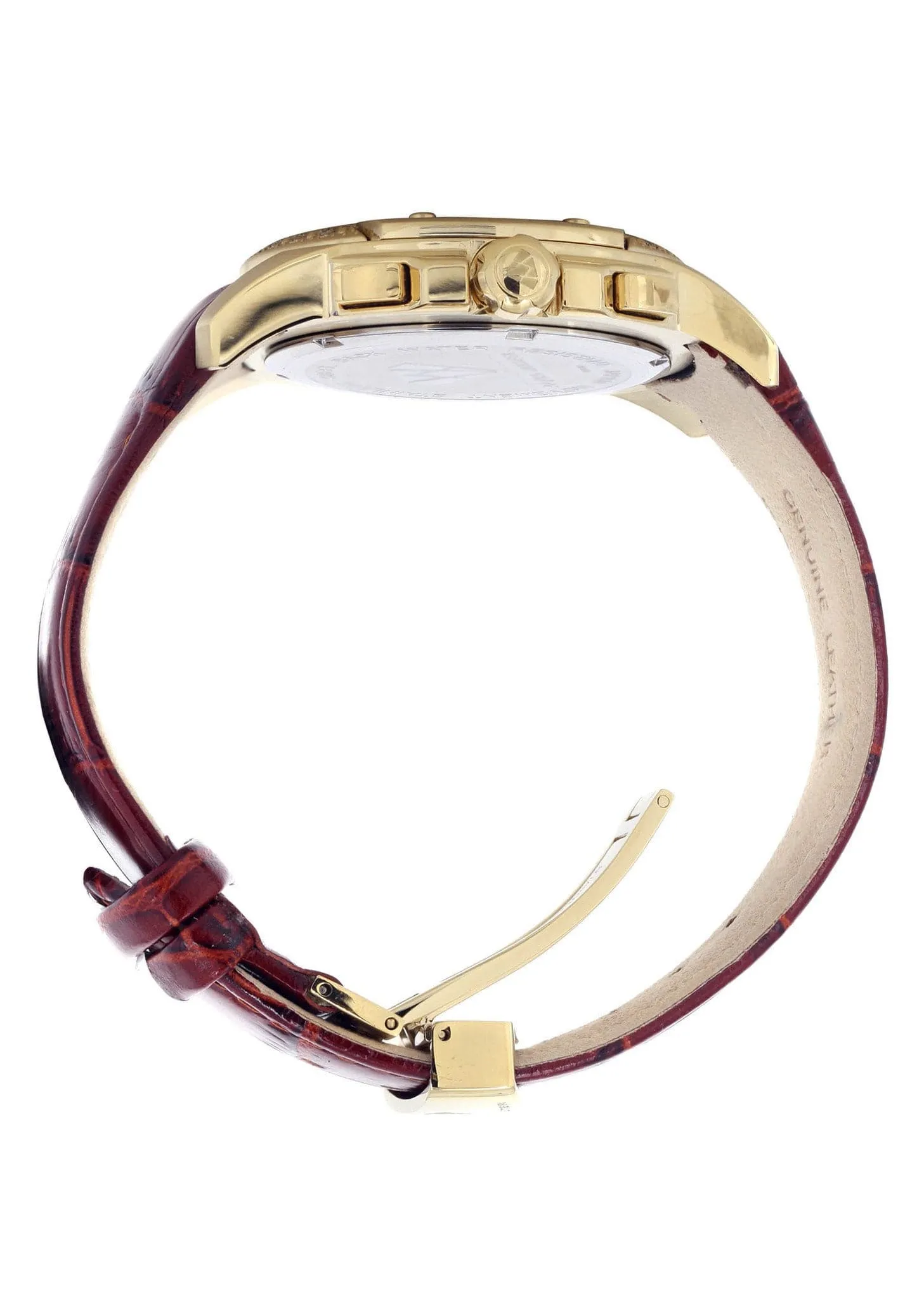 Mens Yellow Gold Tone Diamond Watch | Appx. 0.2 Carats