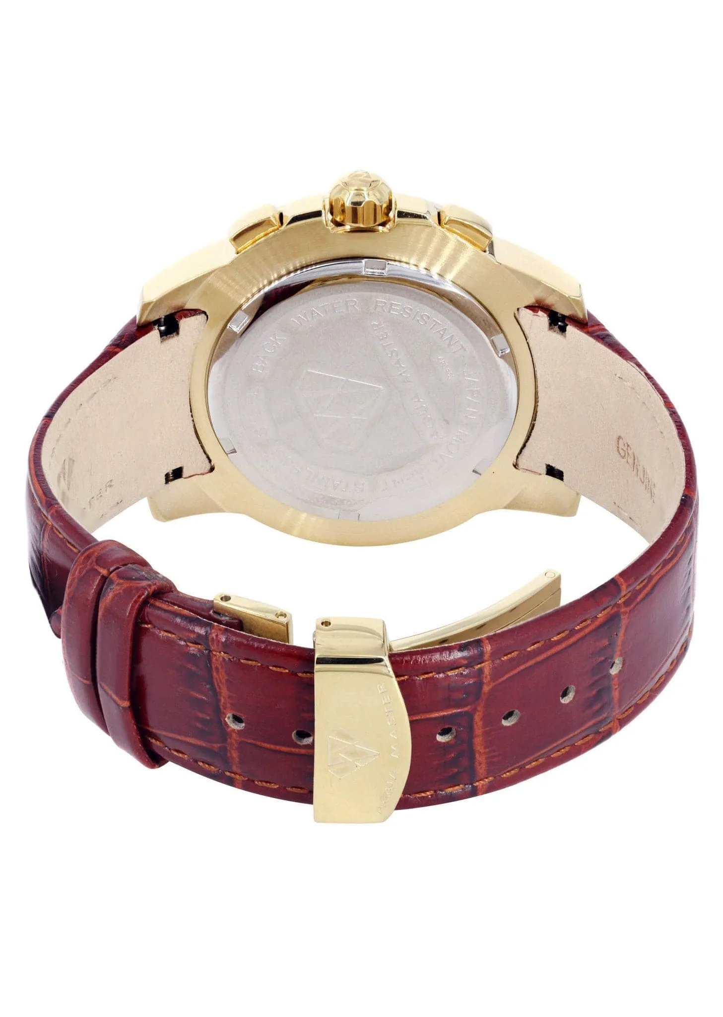 Mens Yellow Gold Tone Diamond Watch | Appx. 0.2 Carats