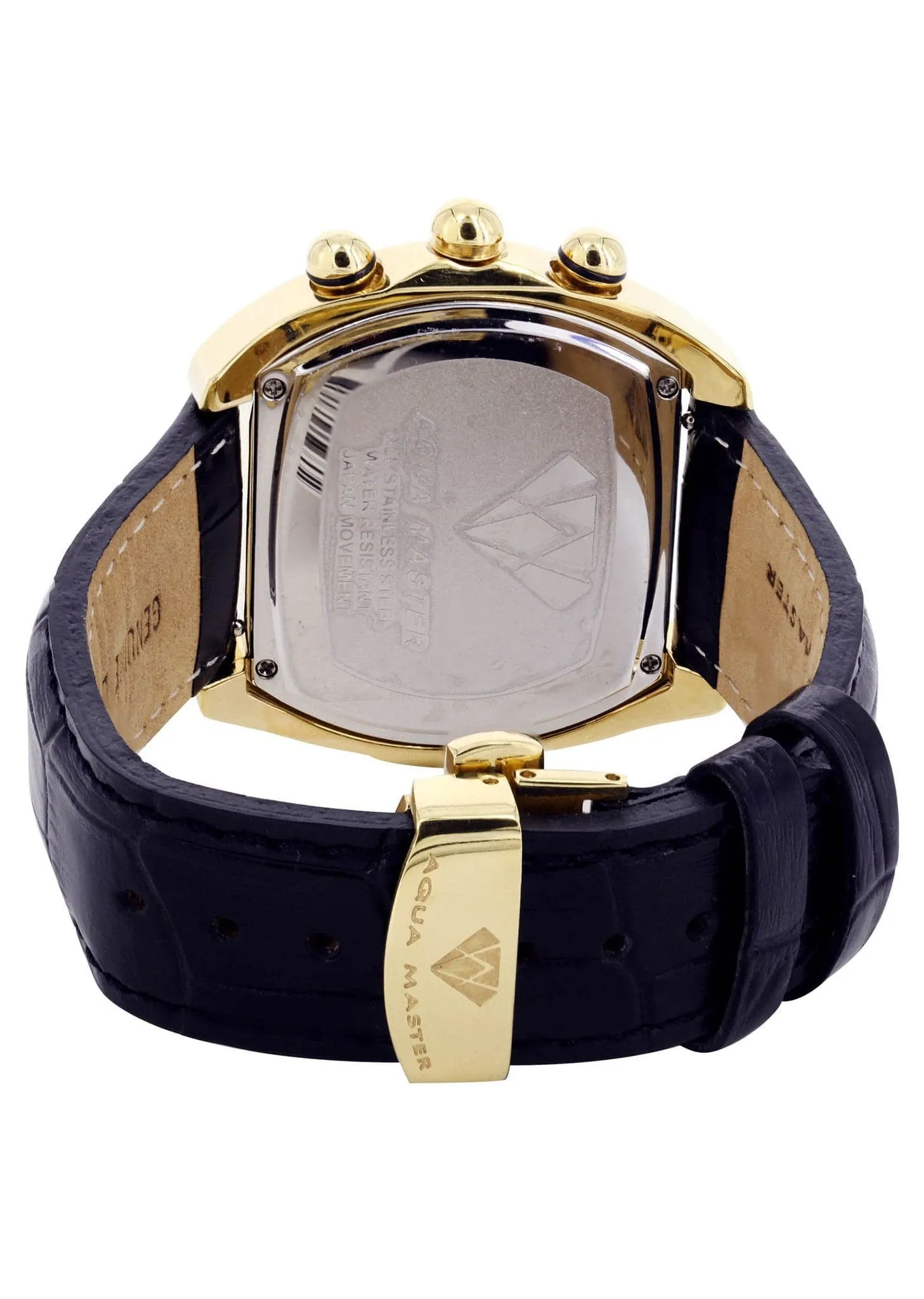 Mens Yellow Gold Tone Diamond Watch | Appx. 1.01 Carats