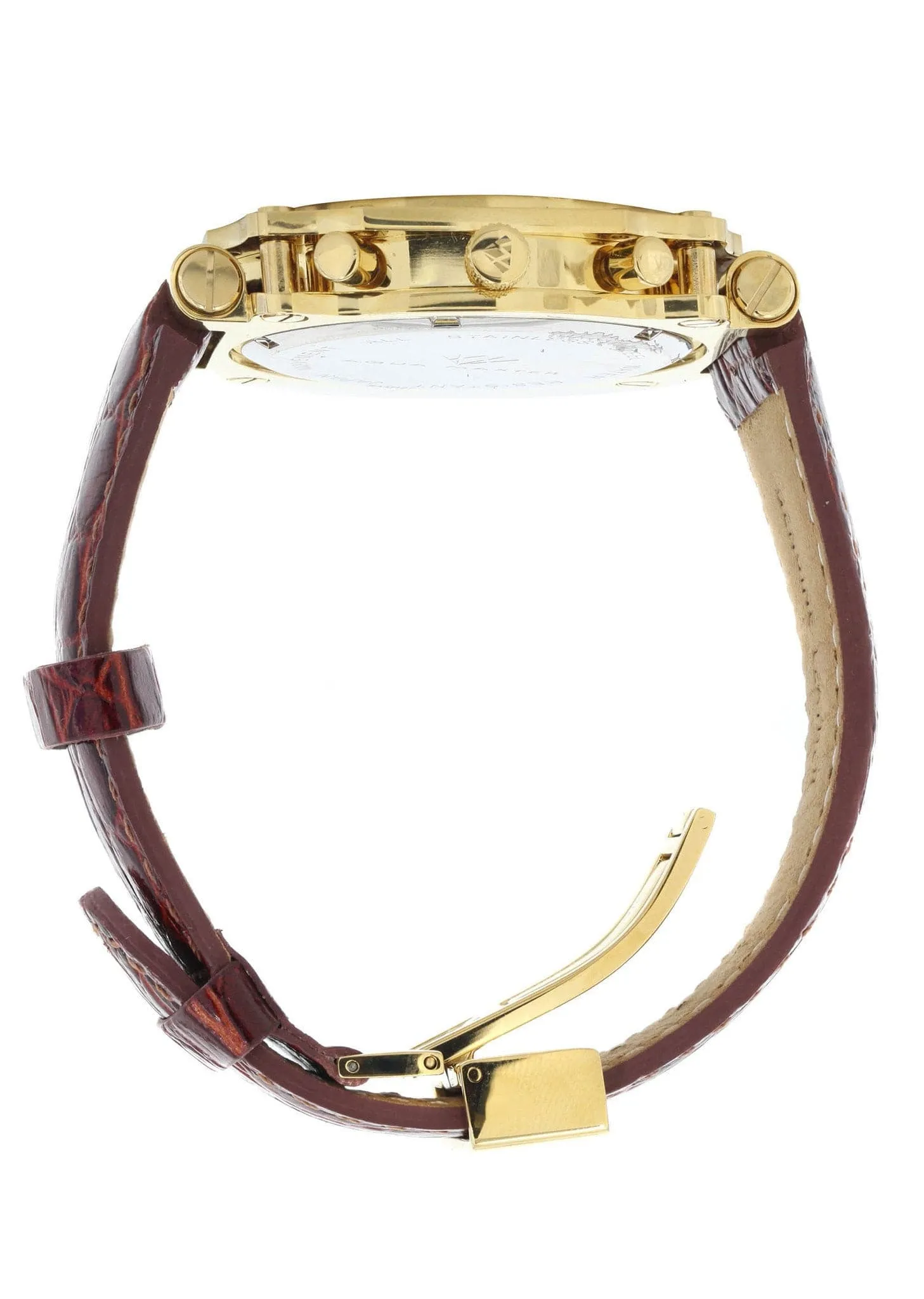 Mens Yellow Gold Tone Diamond Watch | Appx. 1.25 Carats