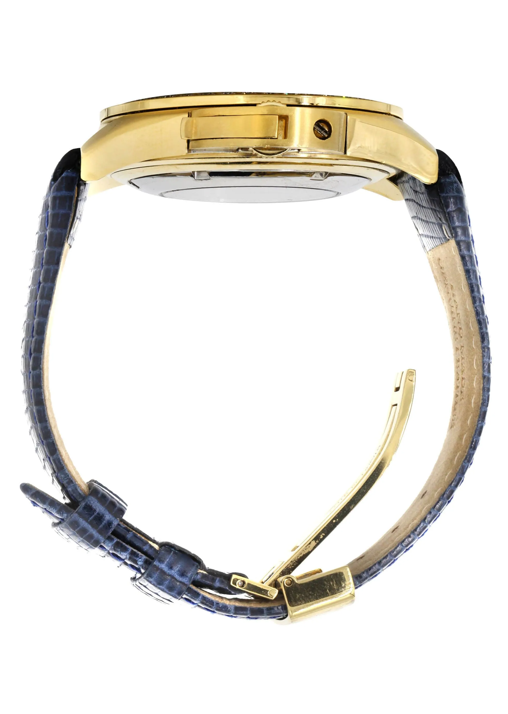 Mens Yellow Gold Tone Diamond Watch | Appx. 5 Carats