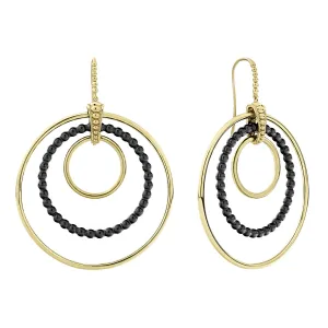 Meridian Statement 18K Gold and Ceramic Circle Drop Earrings