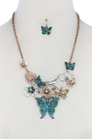 Metal Butterfly Necklace
