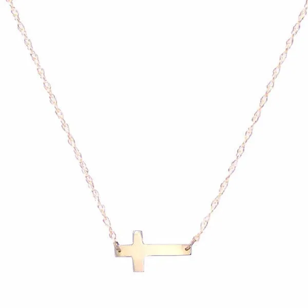 Metal Cross Necklace (WS)