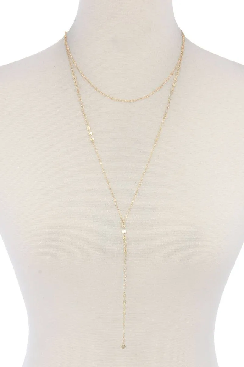 Metal Y Shape Necklace