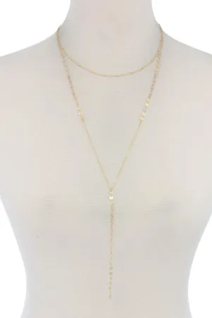 Metal Y Shape Necklace