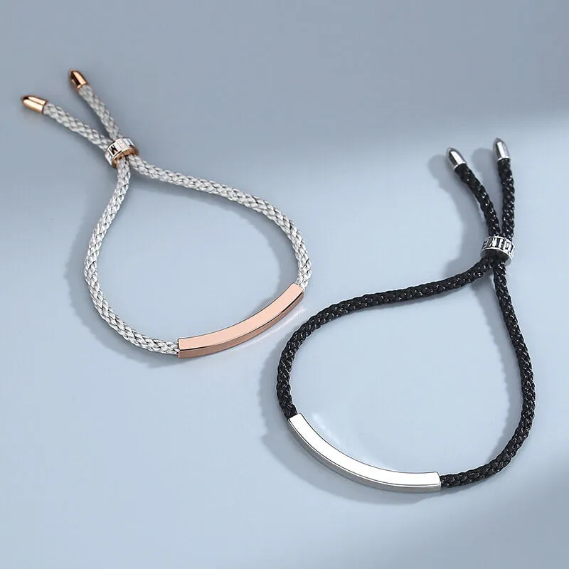 Minimalist Braided Couple Bracelets