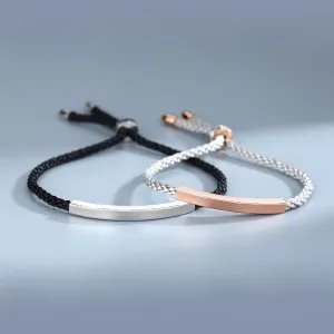 Minimalist Braided Couple Bracelets