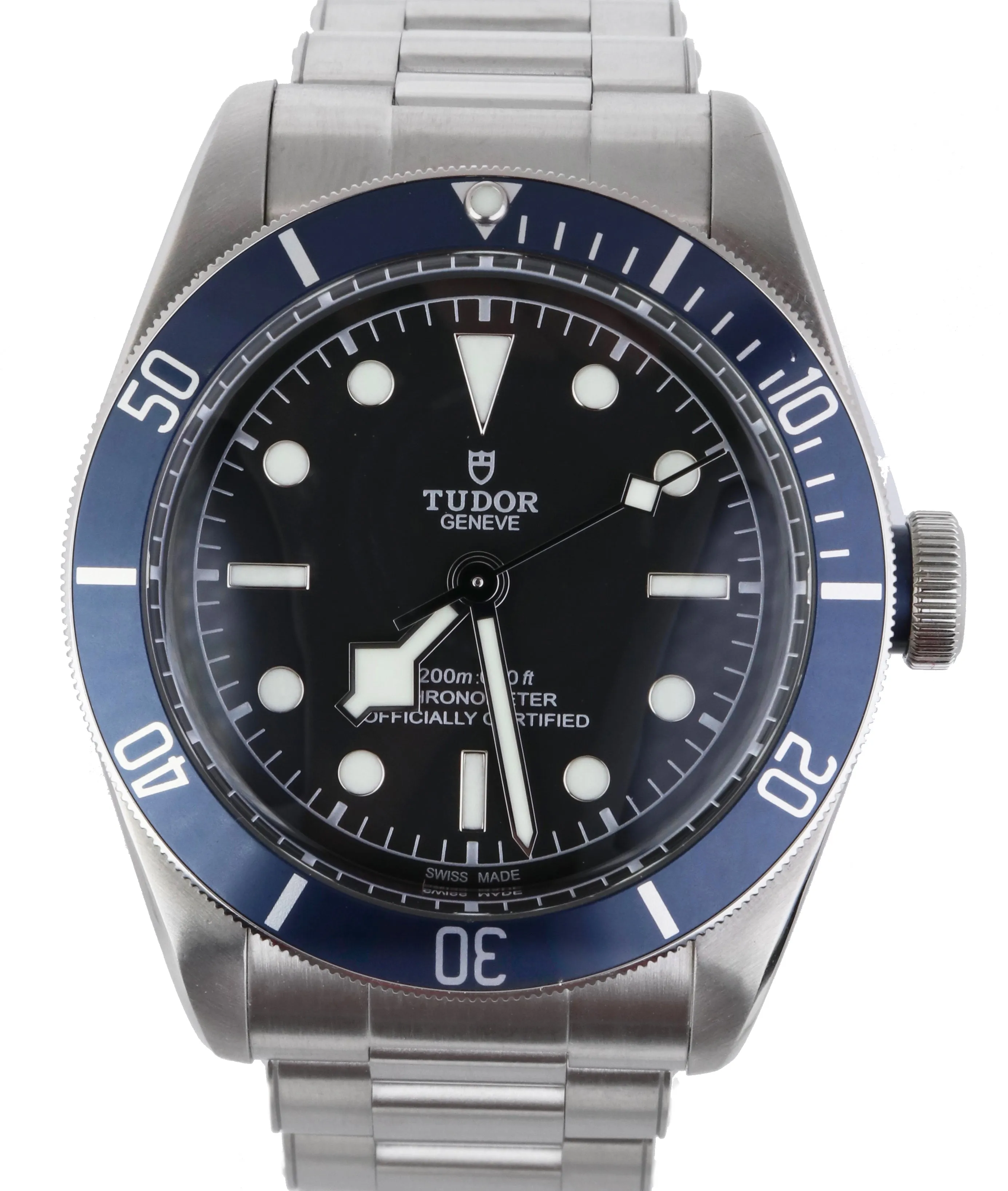 Mint 2016 Tudor Black Bay Heritage Blue 79230 Black Stainless 41mm Dive Watch