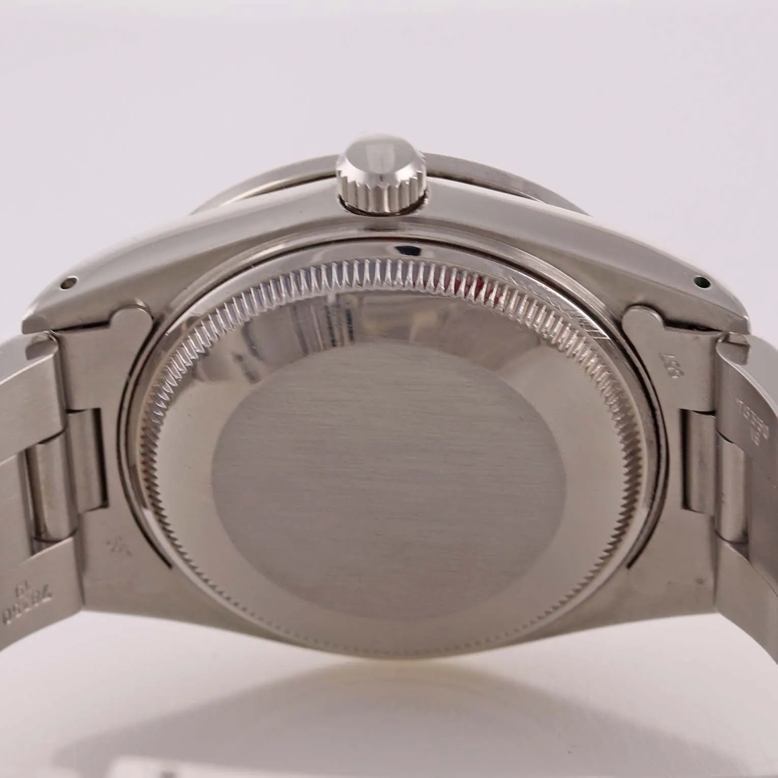 MINT Rolex Date 15000 Steel MOP Diamond Dial and Diamond Bezel 34mm Oyster Watch