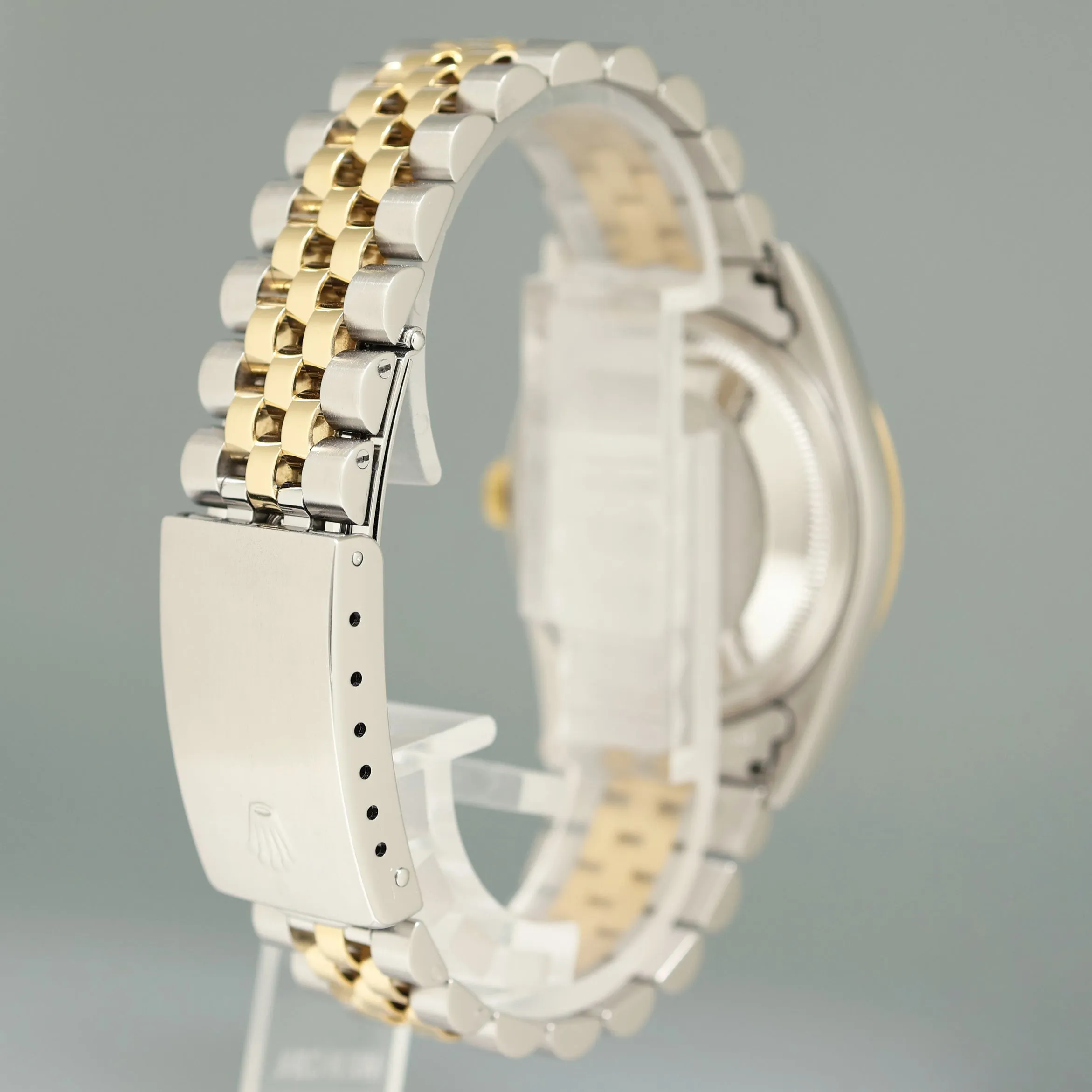 MINT Rolex DateJust 16233 Two Tone Yellow Gold Jubilee Champagne Diamond Watch