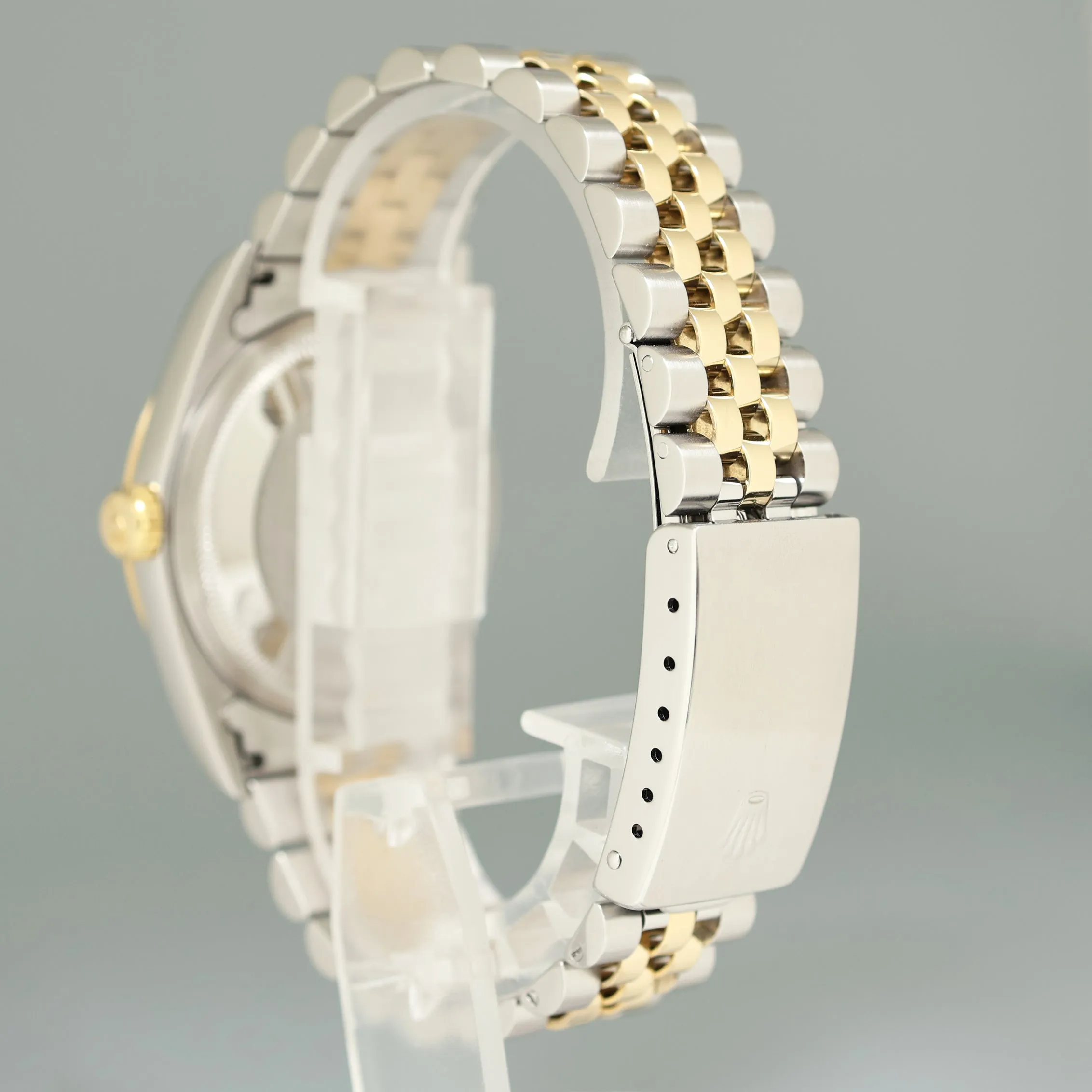 MINT Rolex DateJust 16233 Two Tone Yellow Gold Jubilee Champagne Diamond Watch