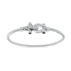 Miss Mimi Sterling Silver Twist Cable with Equestrian Buckle