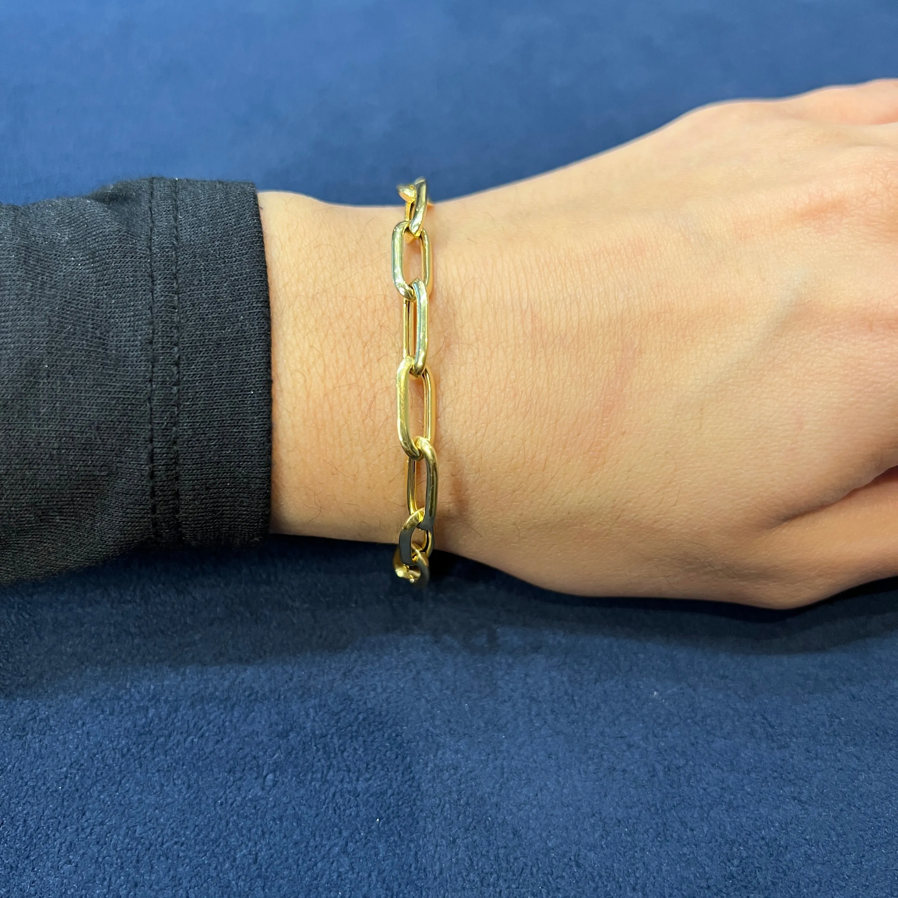 Miss Mimi Sterling Silver/18K Yellow Vermeil Gold Paperclip Tube Link Bracelet