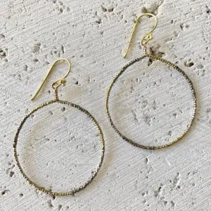 Mixed Metal Hoop Earrings