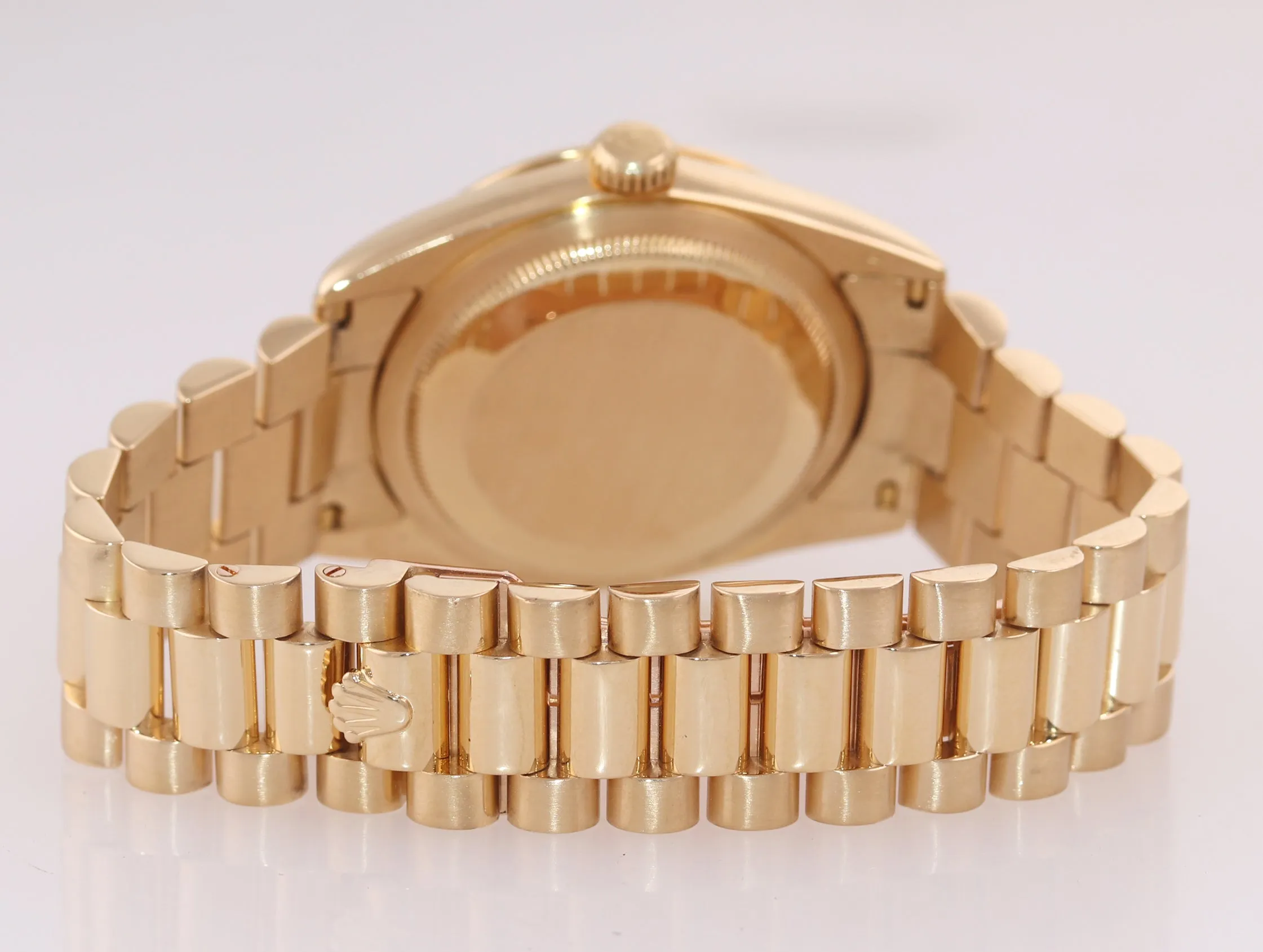MODERN Rolex President Heavy Band 18K Gold Black Diamond Dial 118238 Watch Box