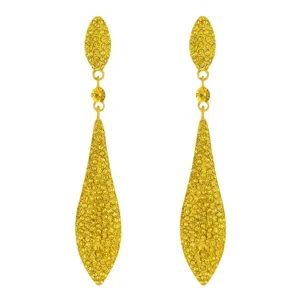Modern Slim Yellow Drop Earrings