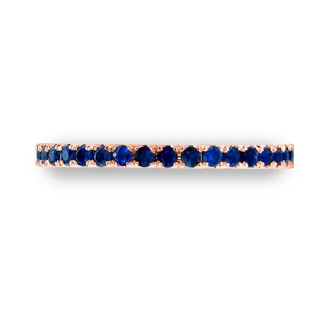 Modern Style Eternity Sapphire Wedding Band