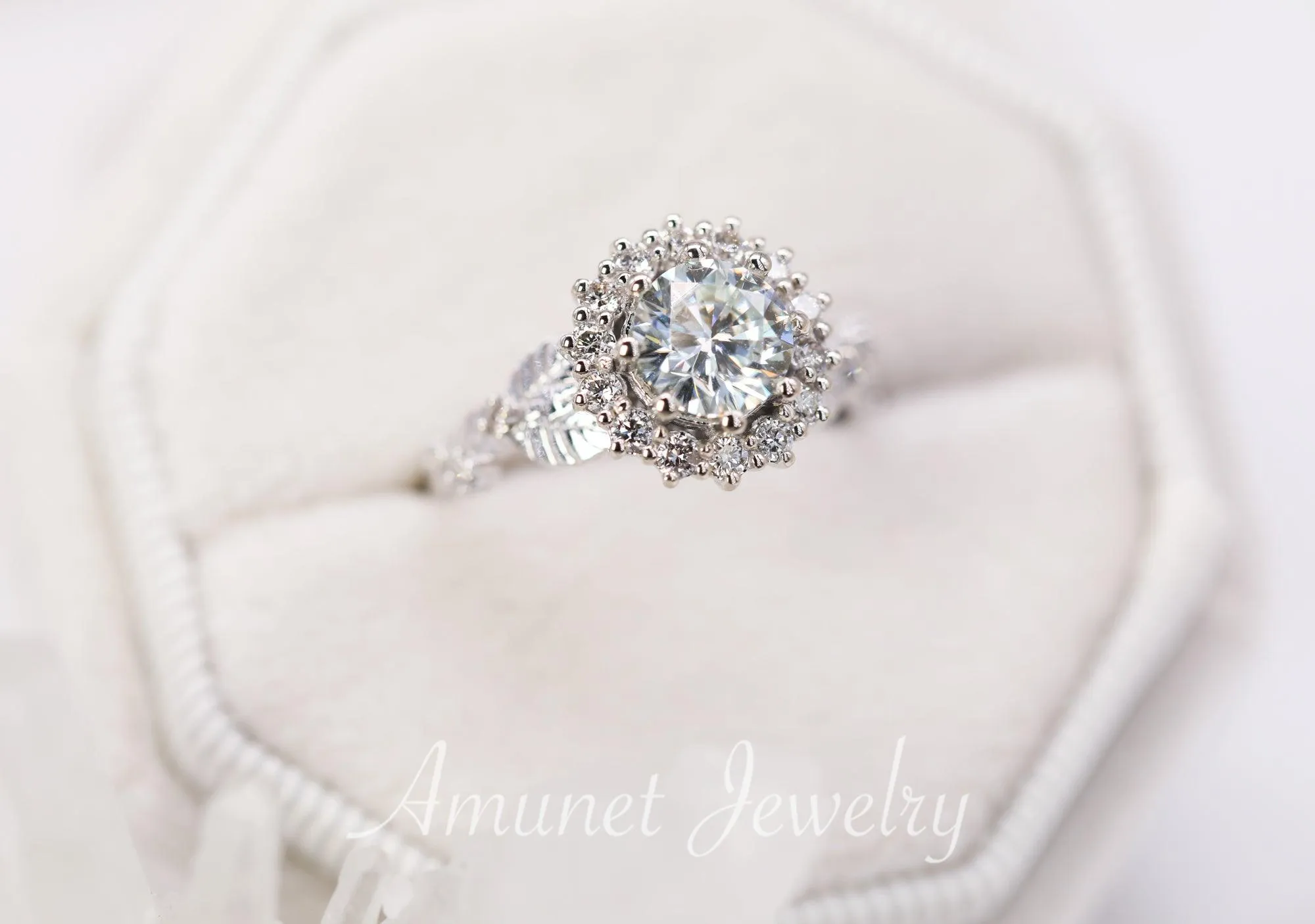 Moissanite engagement ring,  engagement ring