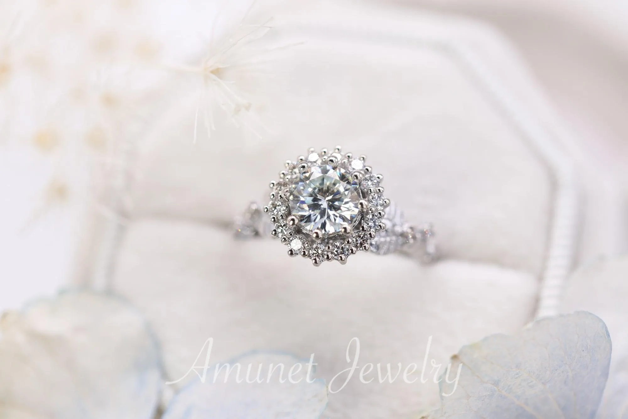 Moissanite engagement ring,  engagement ring