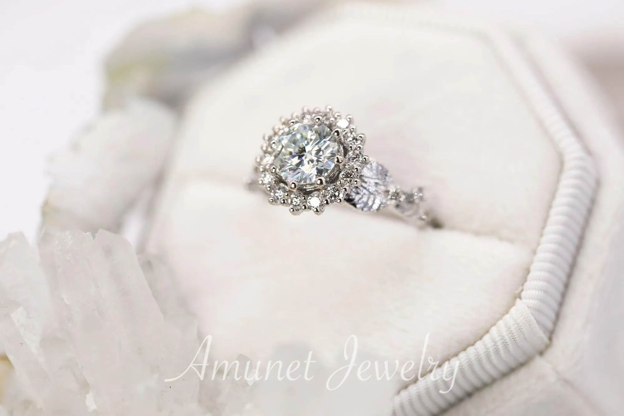 Moissanite engagement ring,  engagement ring