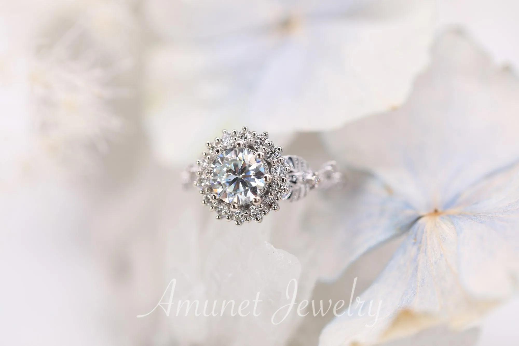 Moissanite engagement ring,  engagement ring
