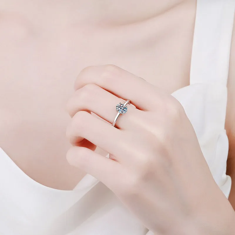Moissanite Wedding Oval Cut Statement Ring-RM066