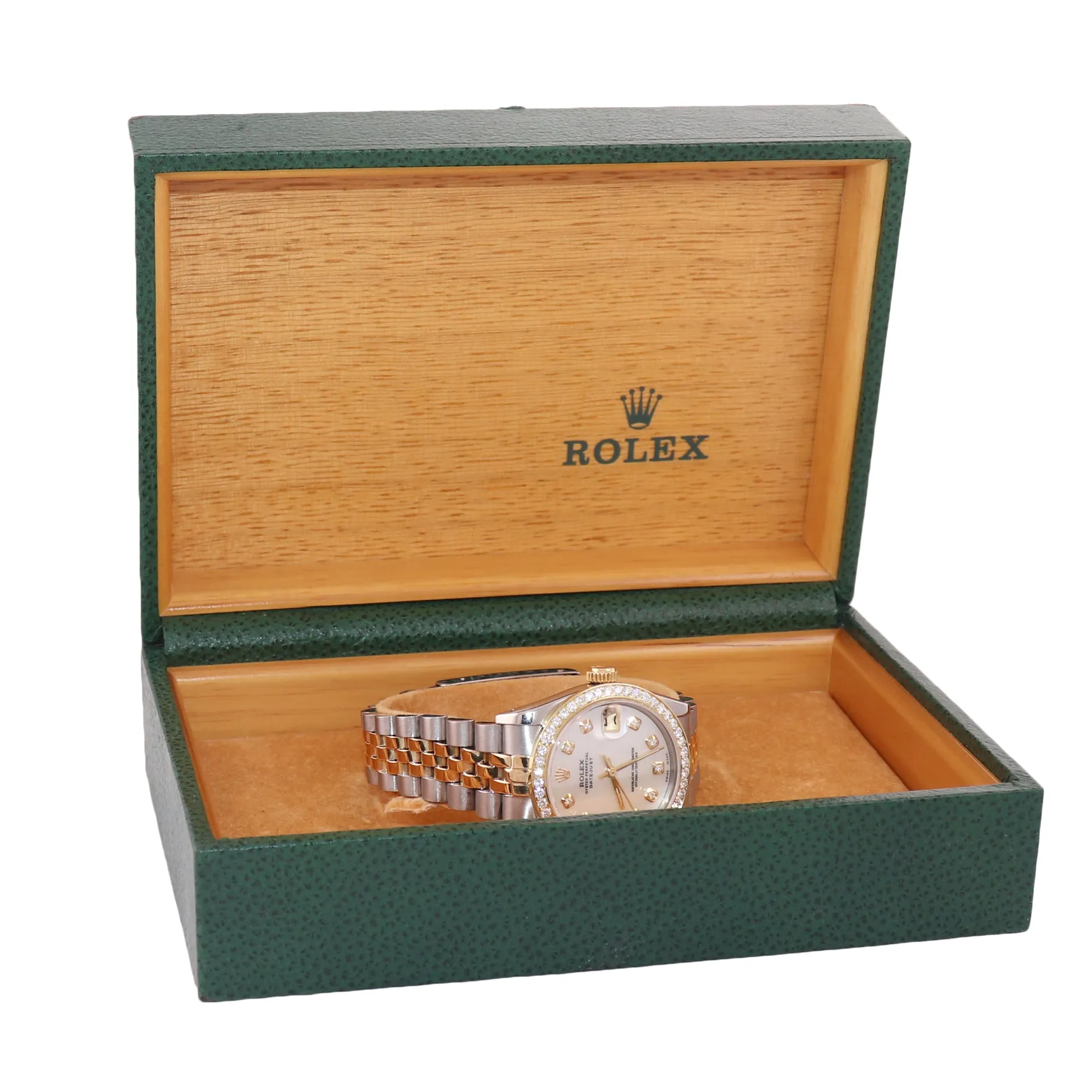 MOP DIAMOND Rolex DateJust 31mm Midsize Two-Tone Steel 18k Gold 68273 Watch