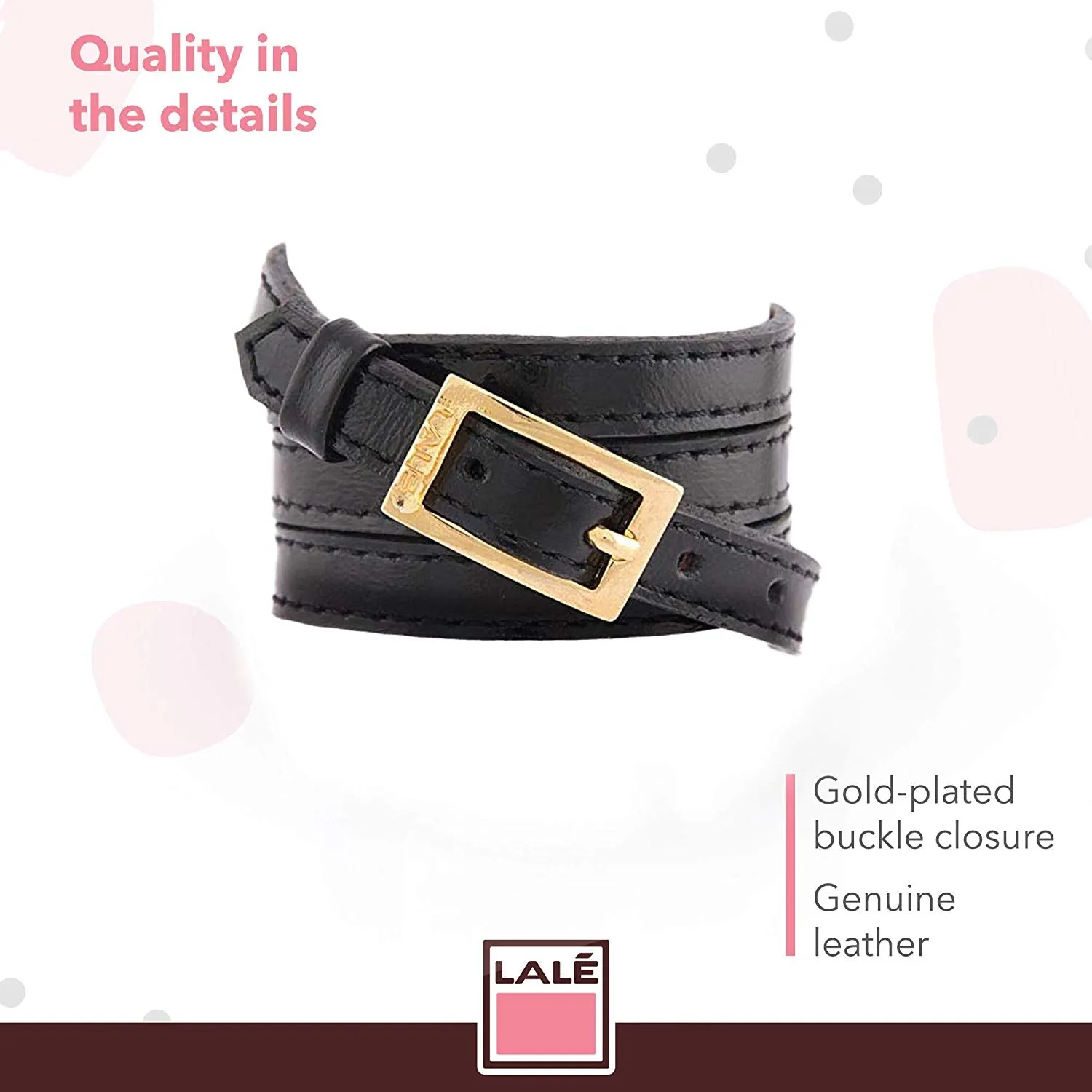 Multi wrap Black Leather Bracelet