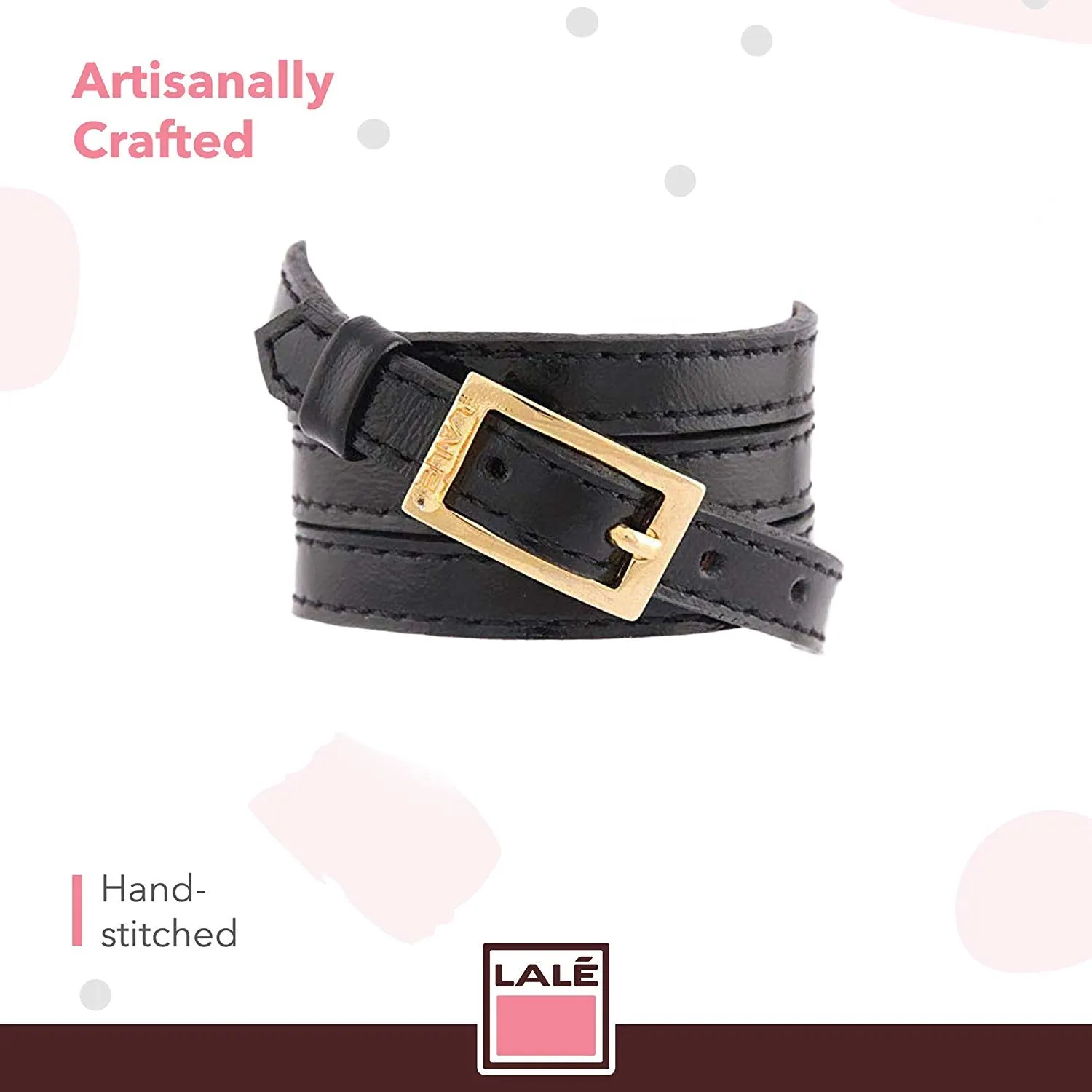 Multi wrap Black Leather Bracelet