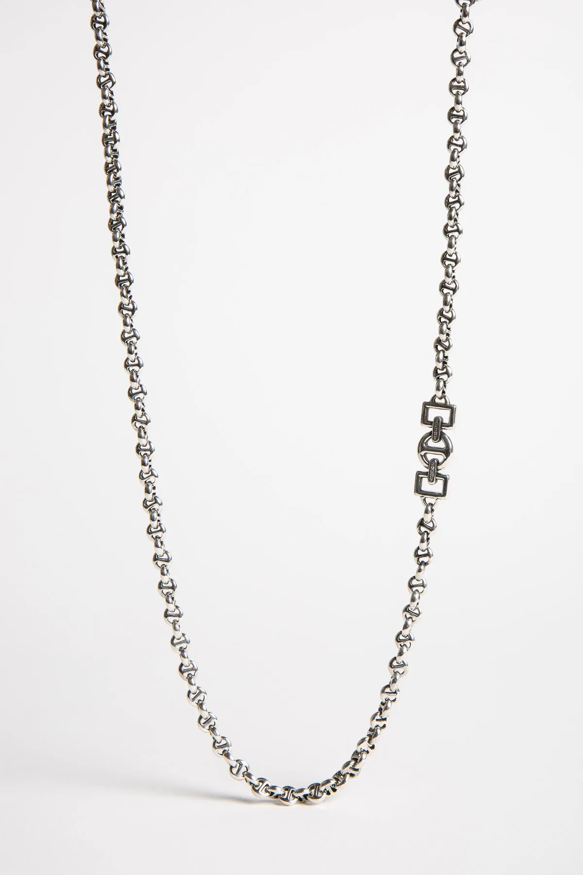 NAHMIAS | STERLING SILVER DIAMOND OPEN LINK NECKLACE