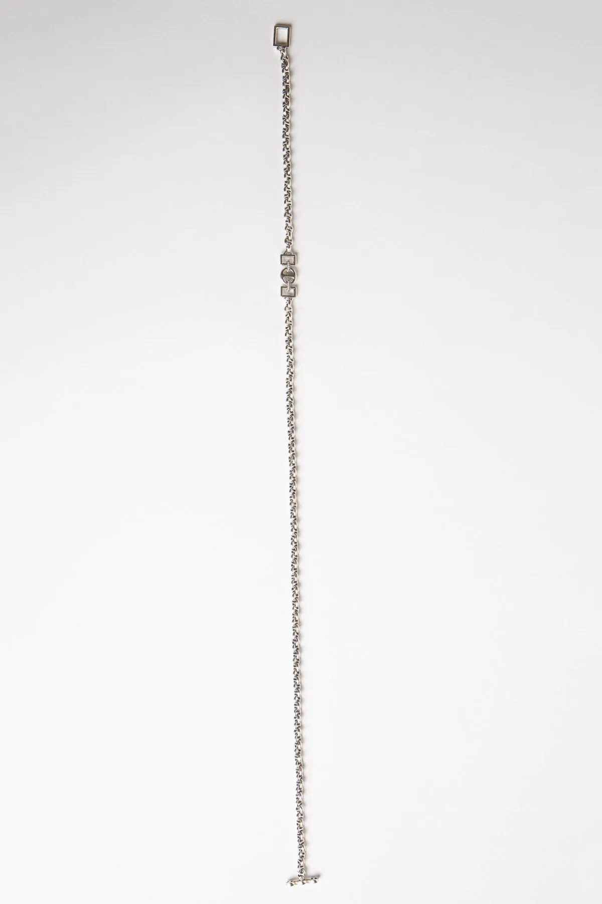 NAHMIAS | STERLING SILVER DIAMOND OPEN LINK NECKLACE