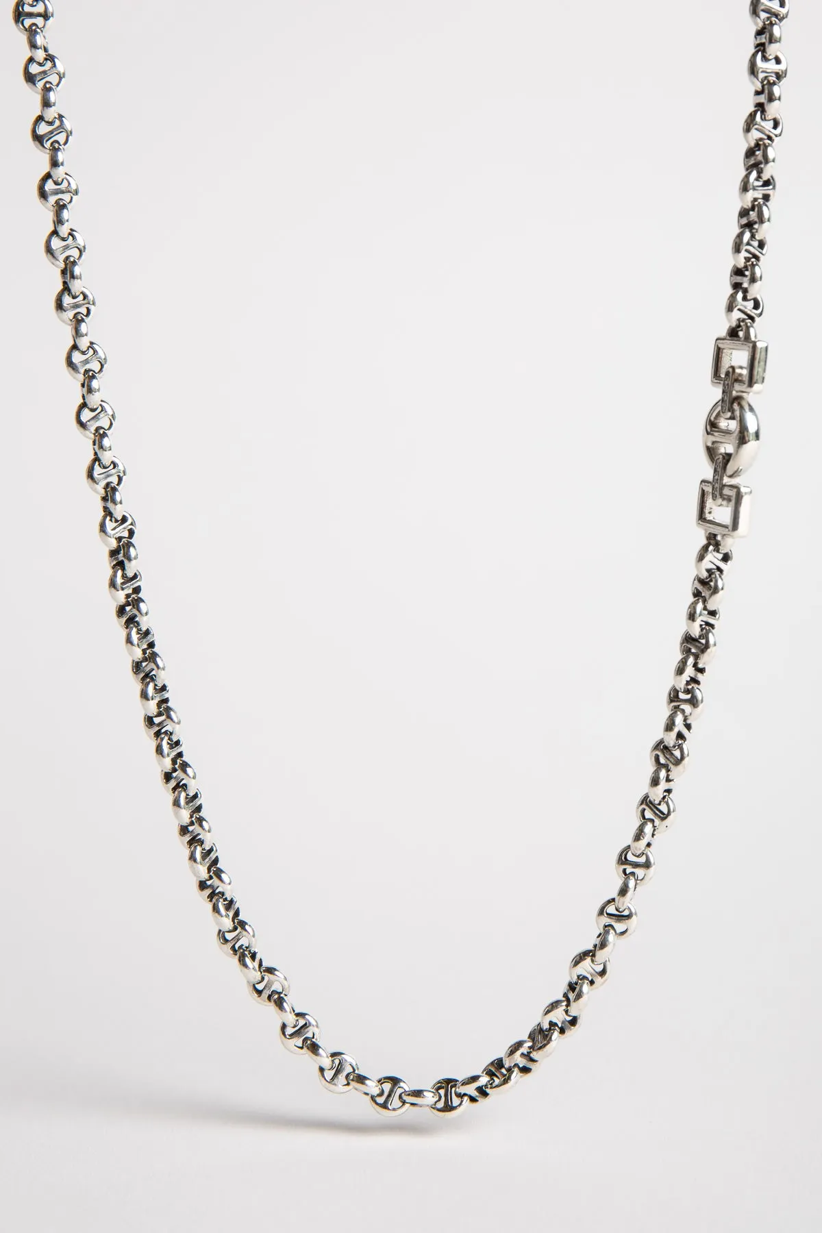 NAHMIAS | STERLING SILVER DIAMOND OPEN LINK NECKLACE
