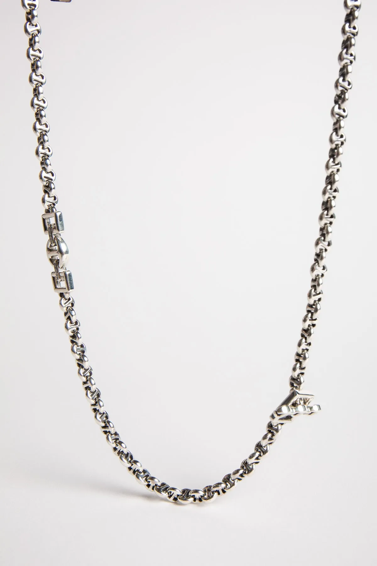NAHMIAS | STERLING SILVER DIAMOND OPEN LINK NECKLACE