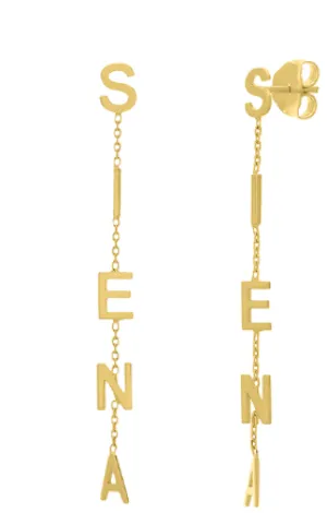 Name Drop Dangle Earrings