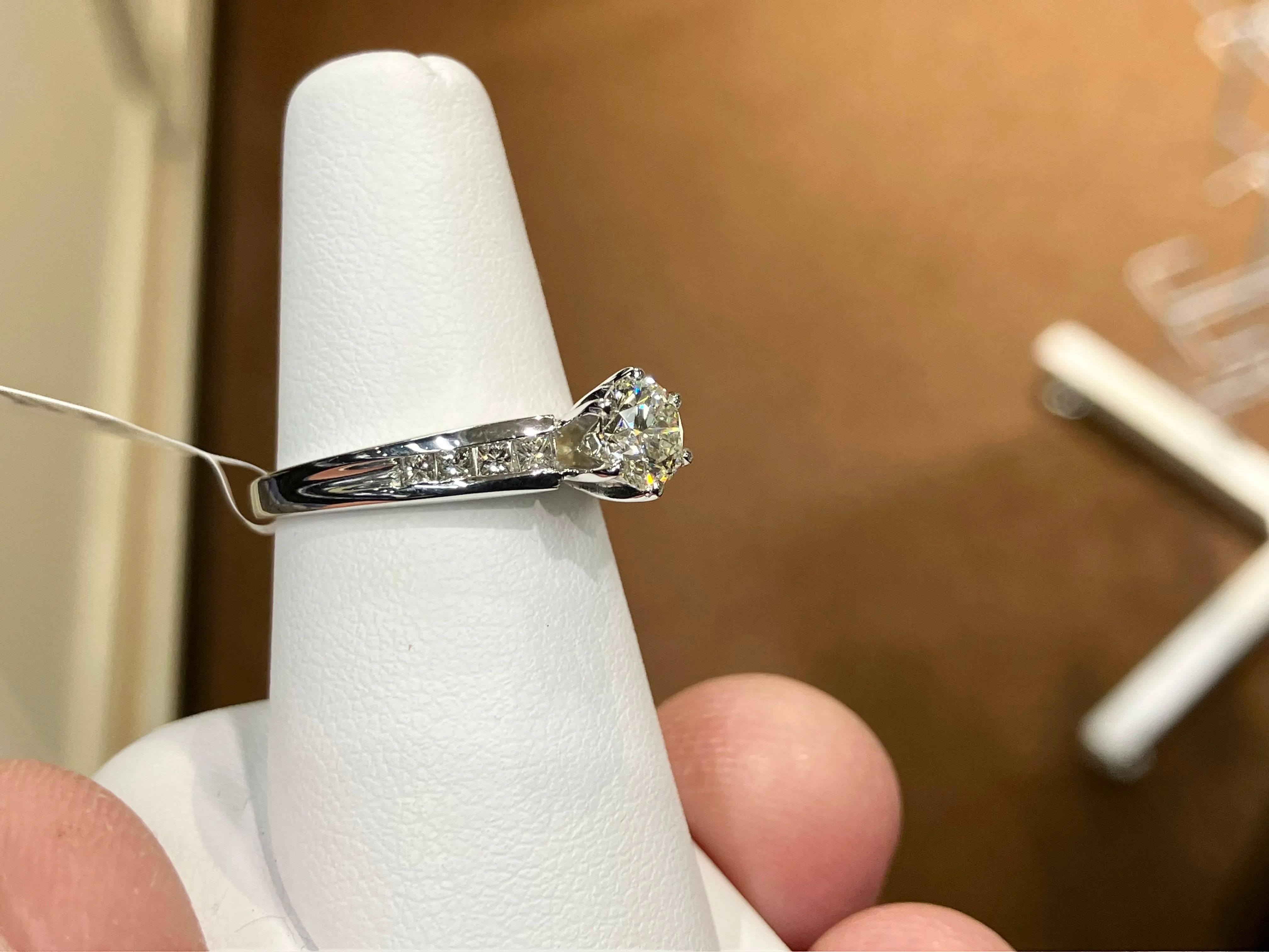 Natural Diamond Engagement Ring White Gold