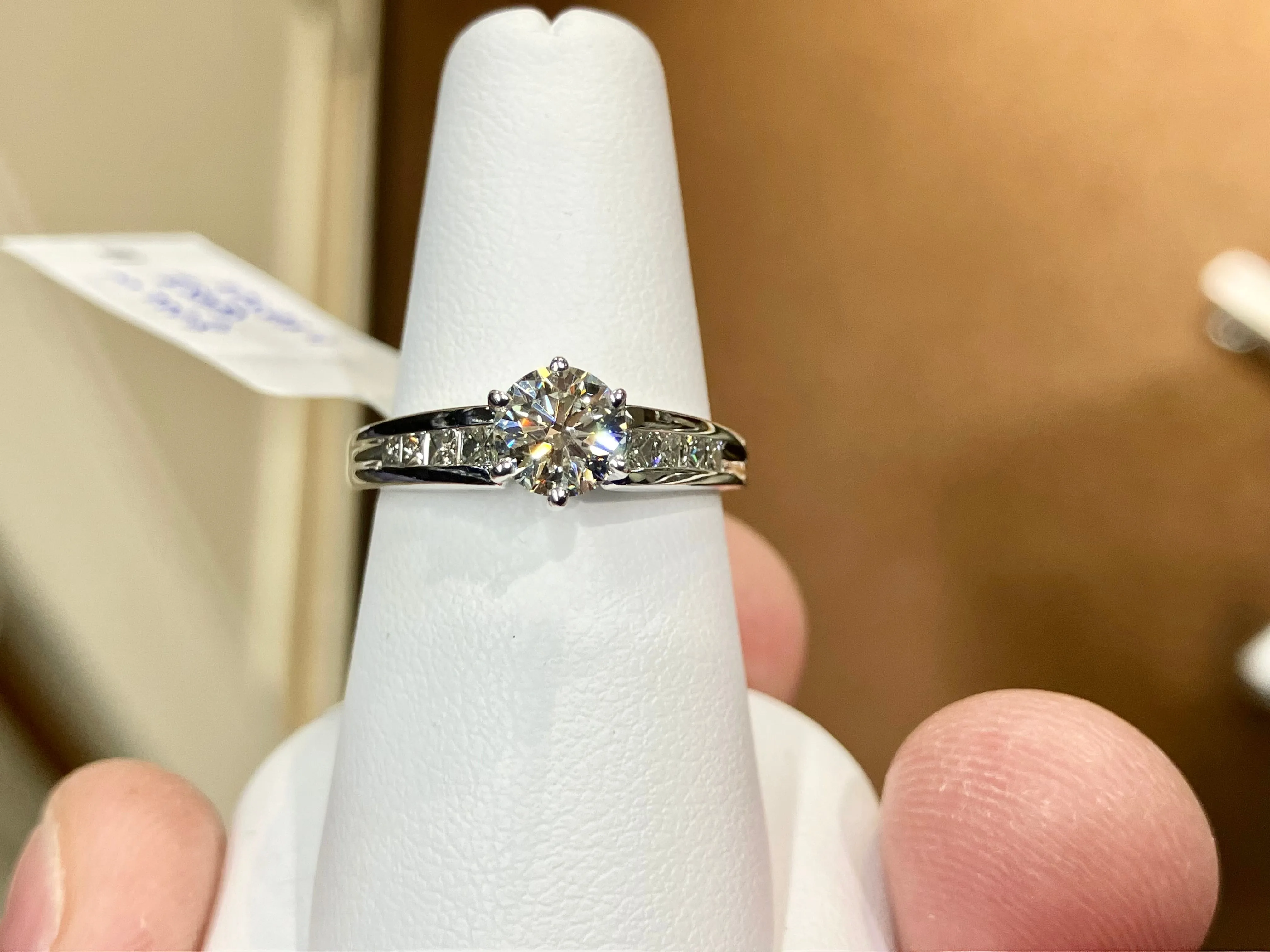 Natural Diamond Engagement Ring White Gold
