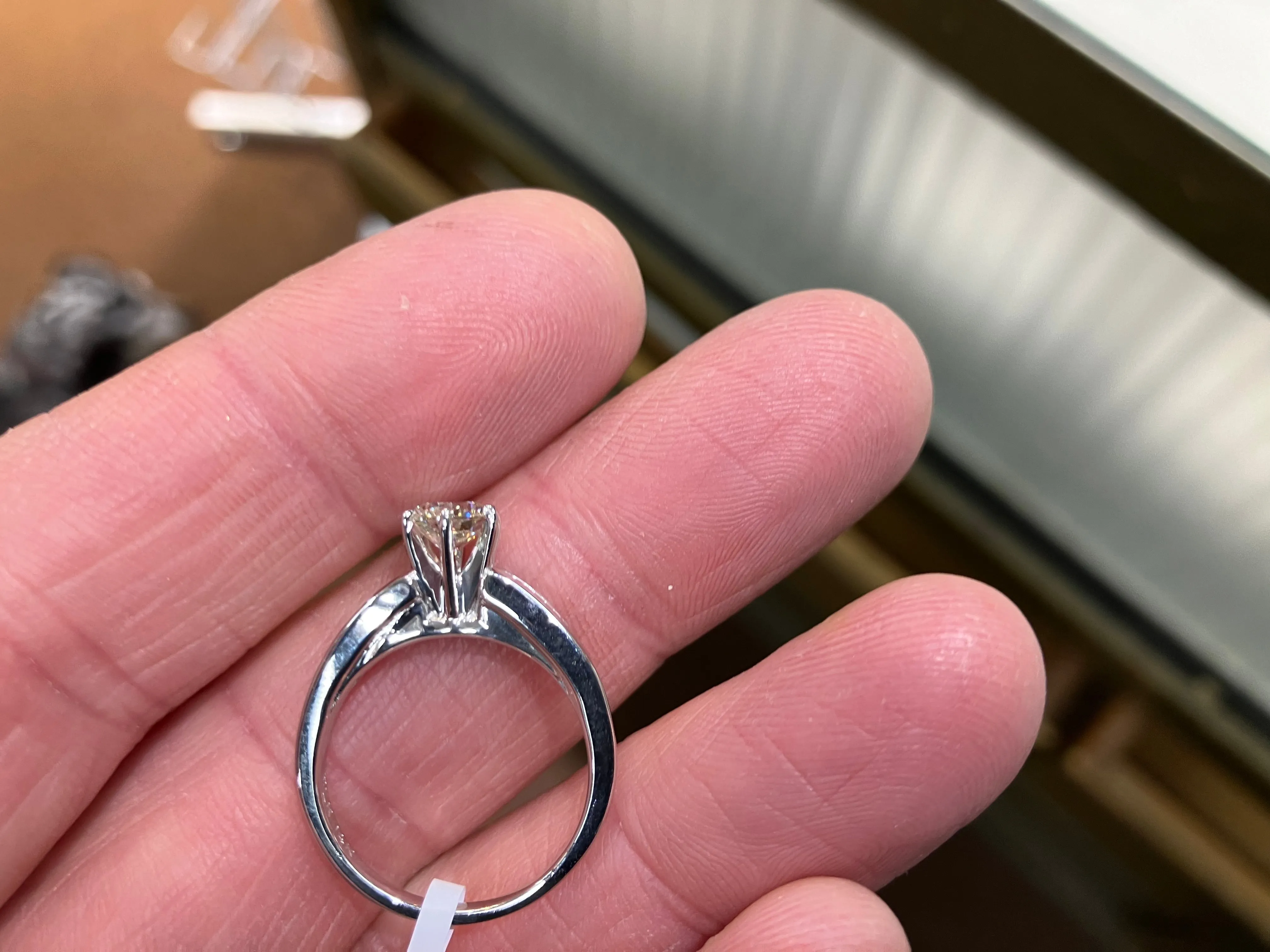 Natural Diamond Engagement Ring White Gold