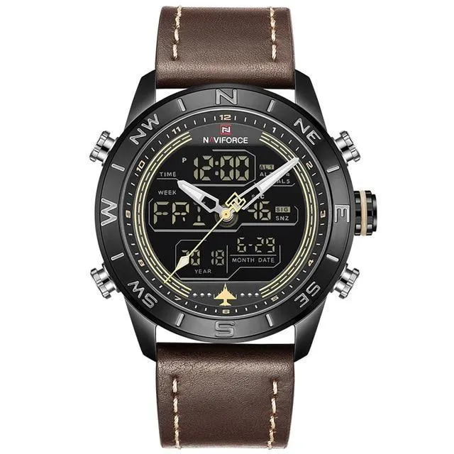 NAVIFORCE Jupiter™ Tactical Water Resistant Analog & Digital Hand Watch