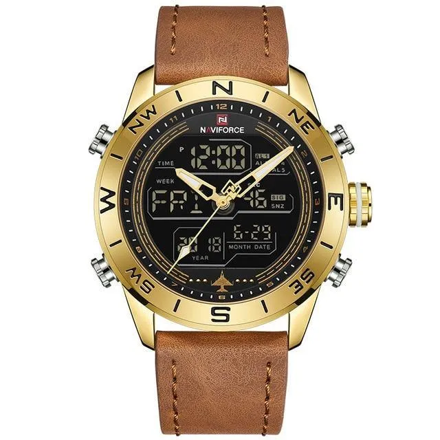 NAVIFORCE Jupiter™ Tactical Water Resistant Analog & Digital Hand Watch