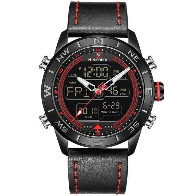 NAVIFORCE Jupiter™ Tactical Water Resistant Analog & Digital Hand Watch