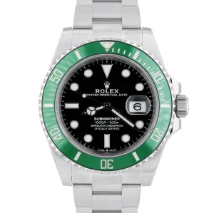 NEW 2023 Rolex Submariner PAPERS 41mm Date GREEN KERMIT Ceramic 126610 LV B P