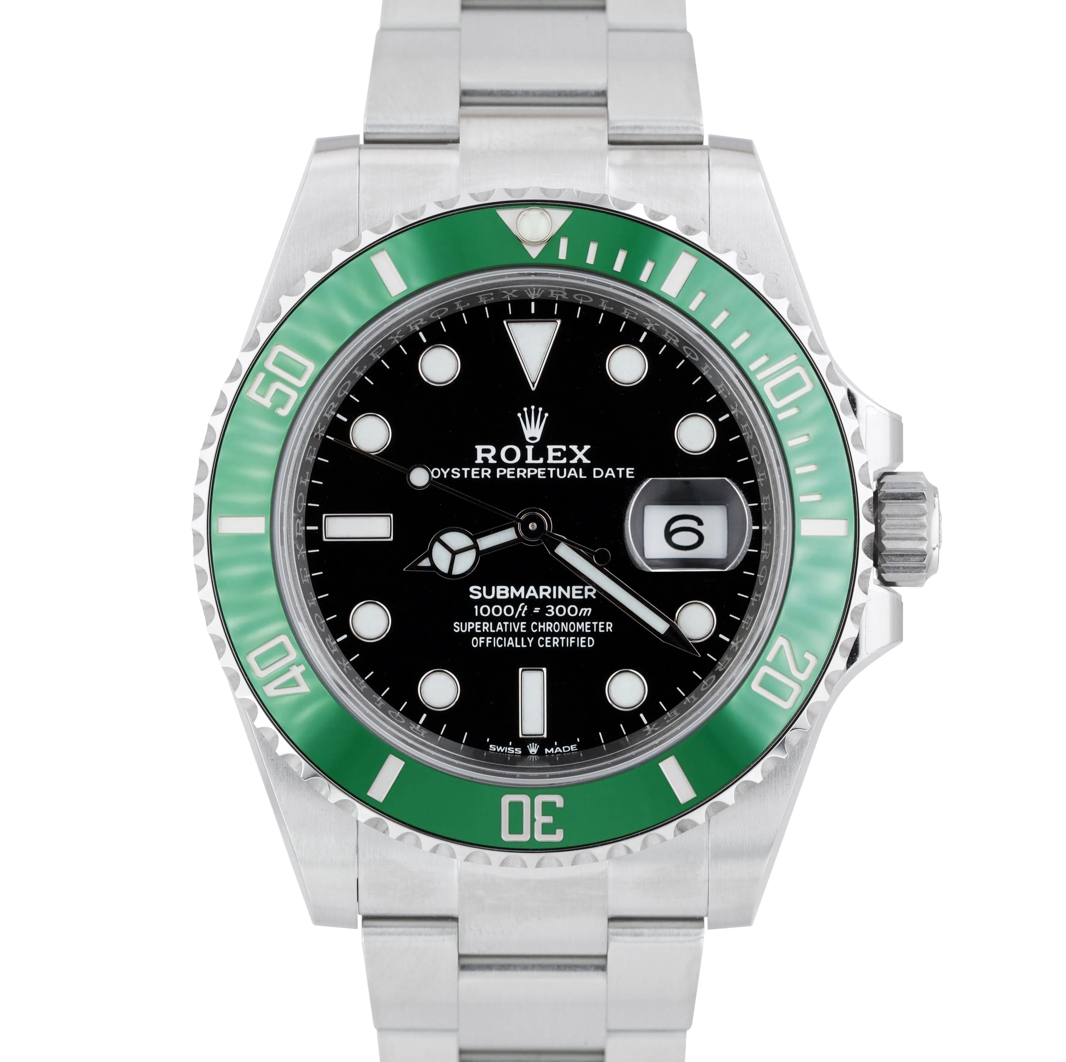 NEW 2023 Rolex Submariner PAPERS 41mm Date GREEN KERMIT Ceramic 126610 LV B P
