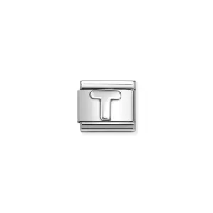 Nomination Composable Link Letter T, Silver