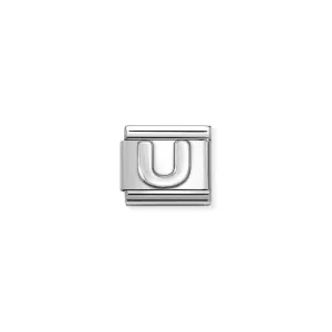Nomination Composable Link Letter U, Silver