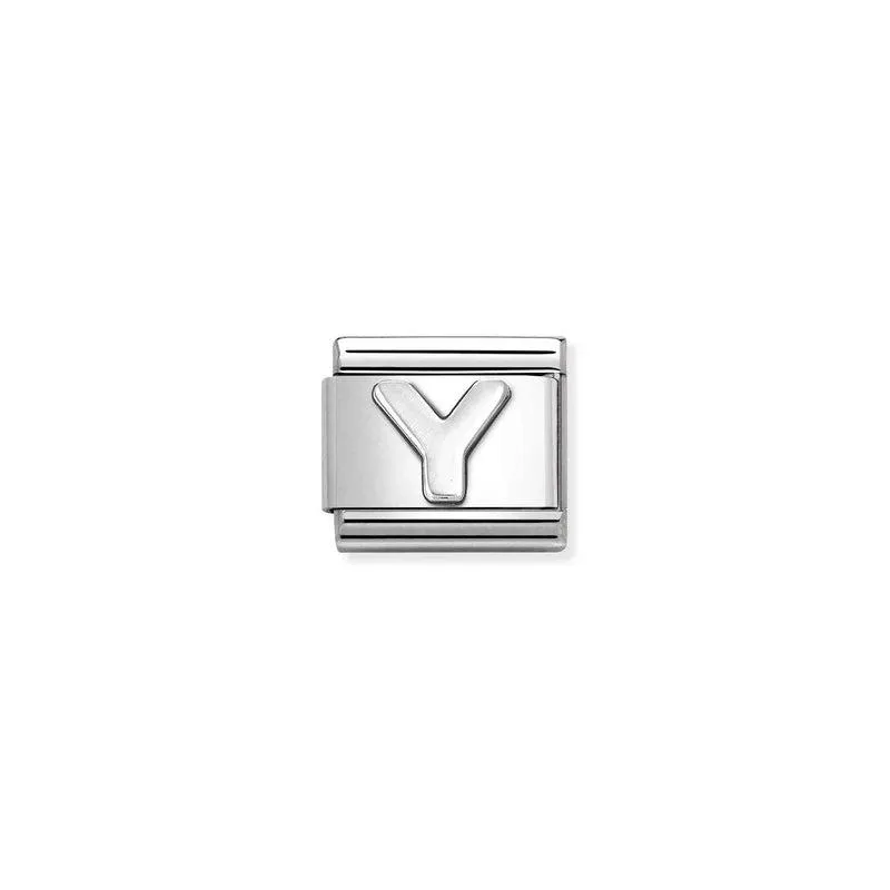 Nomination Composable Link Letter Y, Silver