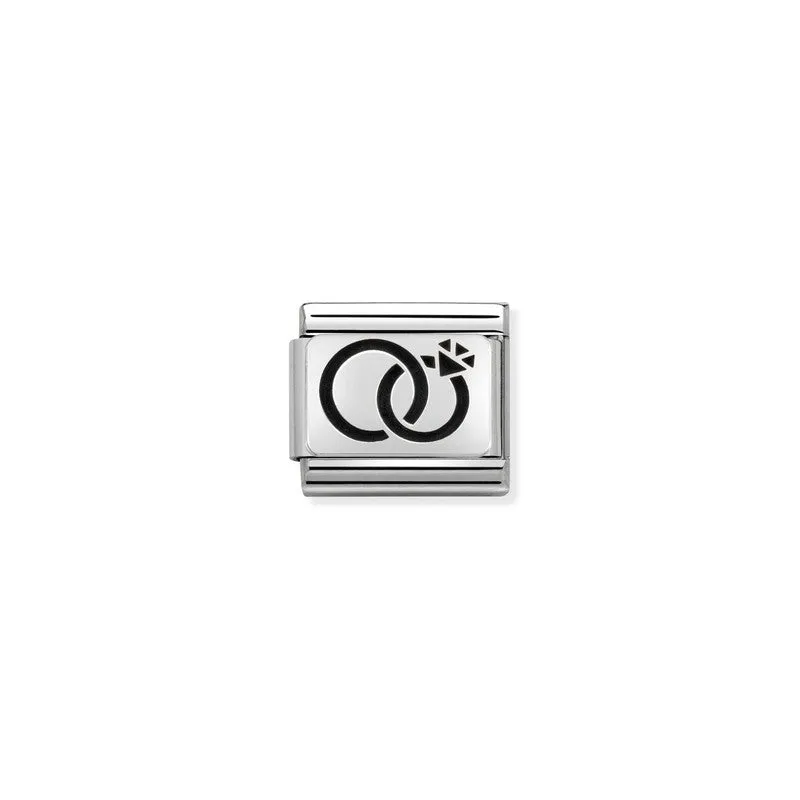 Nomination Composable Link Wedding Rings, Silver