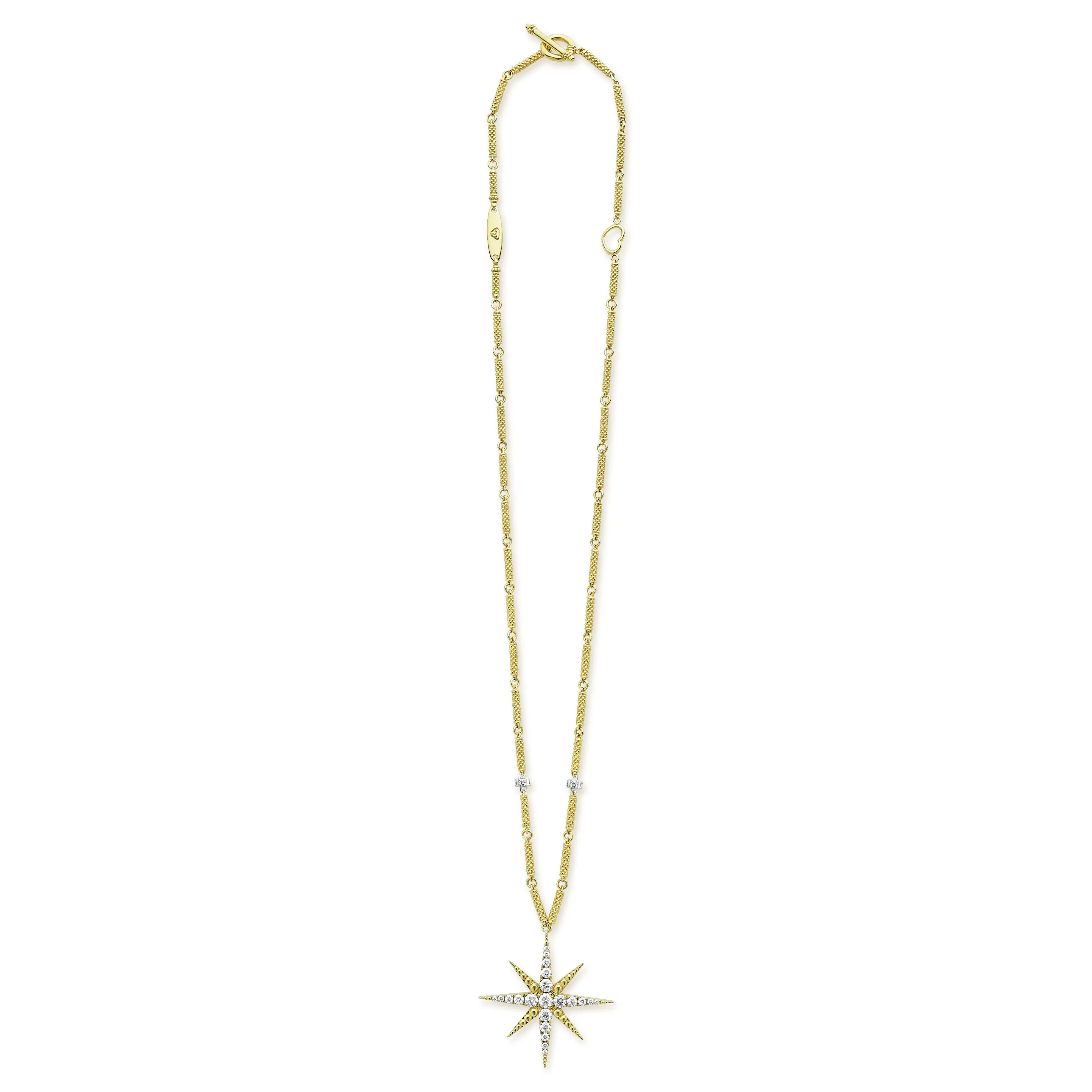 North Star 18K Gold Statement Diamond Pendant Necklace