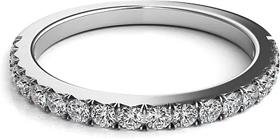 Nouveau Pave Diamond Wedding Band